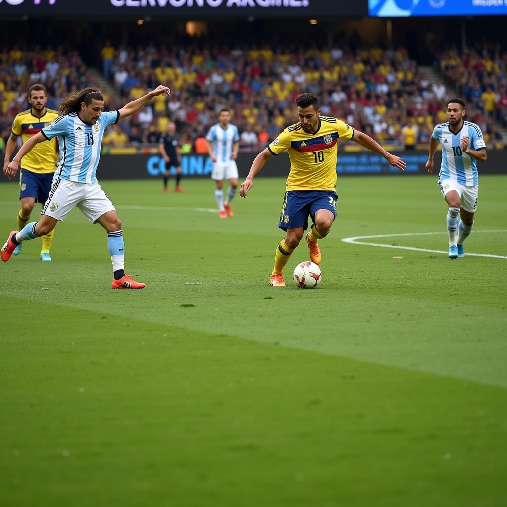 Argentina và Colombia đối đầu nảy lửa