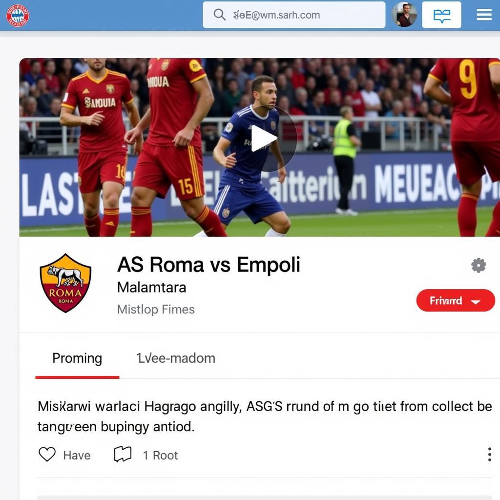 AS Roma vs Empoli: Xem trực tiếp ở đâu?