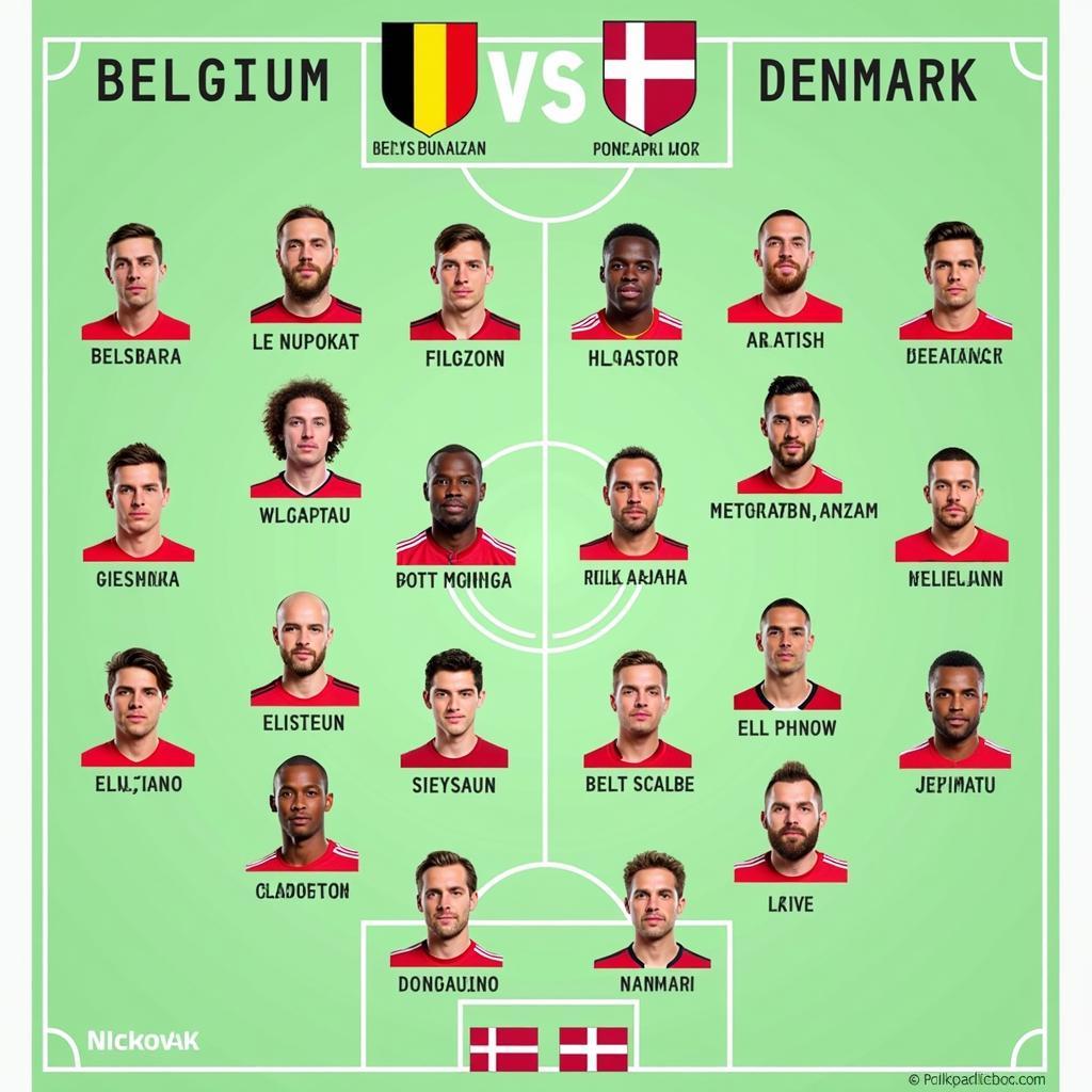 Belgium vs Denmark - Lineup Comparison