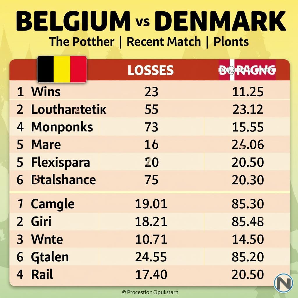 Belgium vs Denmark - Recent form