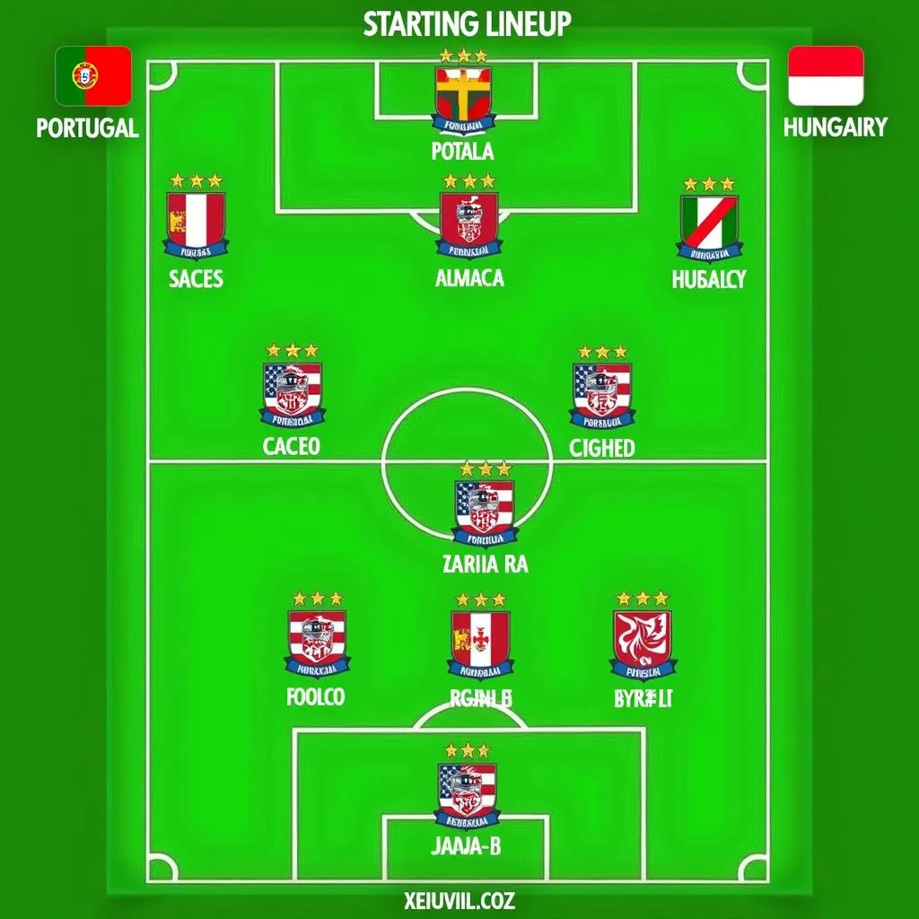 Bồ Đào Nha vs Hungary đội hình ra sân