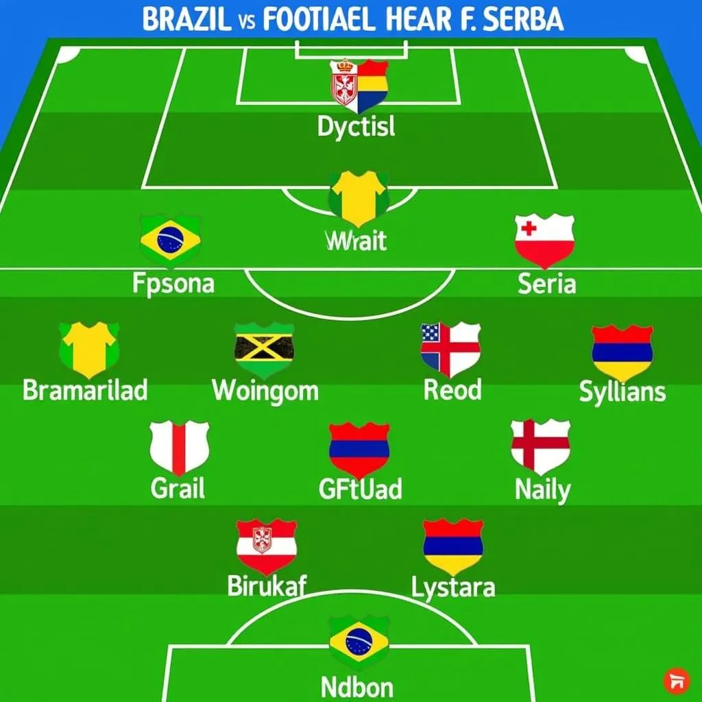 Brazil vs Serbia đội hình