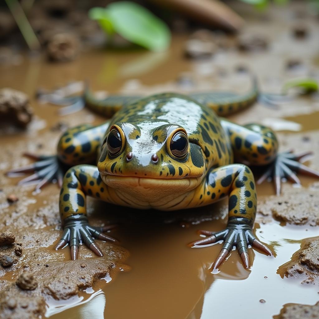 Cá kèo di chuyển trên bùn lầy