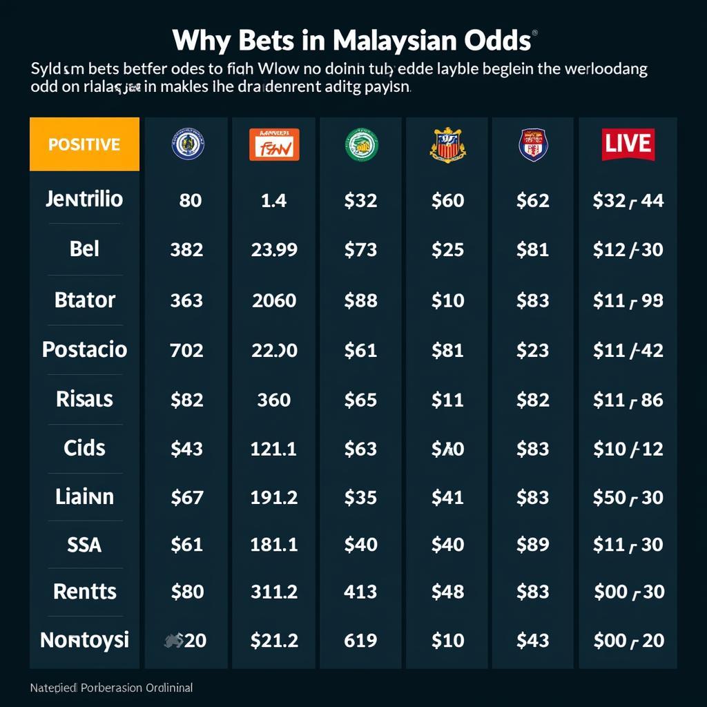 Cách đọc kèo Malaysia