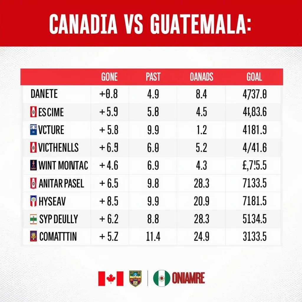 Canada vs Guatemala Lịch Sử Đối Đầu