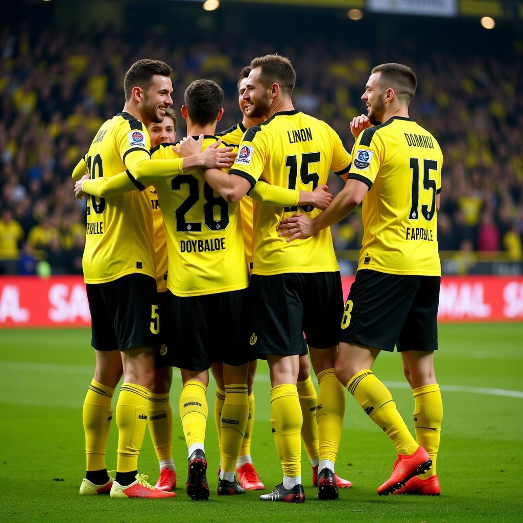 Cầu Thủ Dortmund Mừng Bàn Thắng