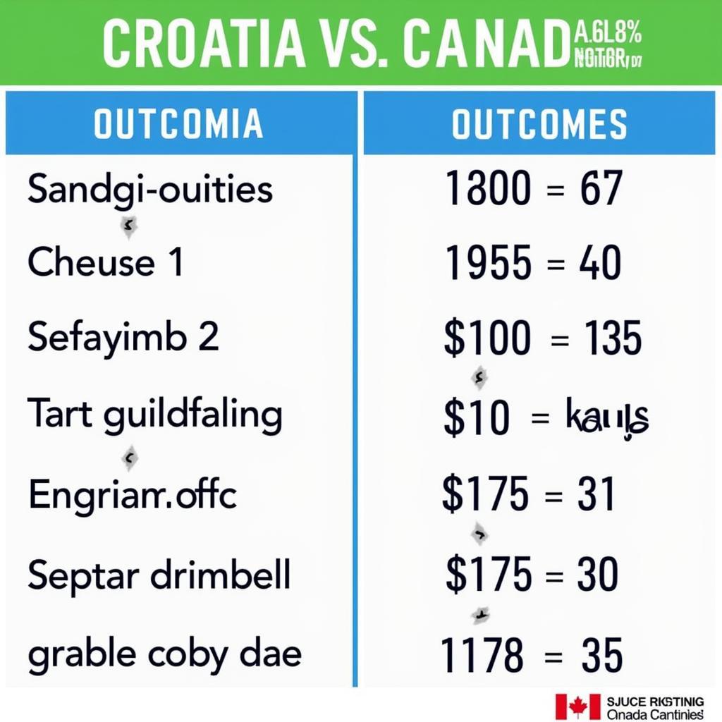 Soi kèo Croatia với Canada: Chiến lược và dự đoán