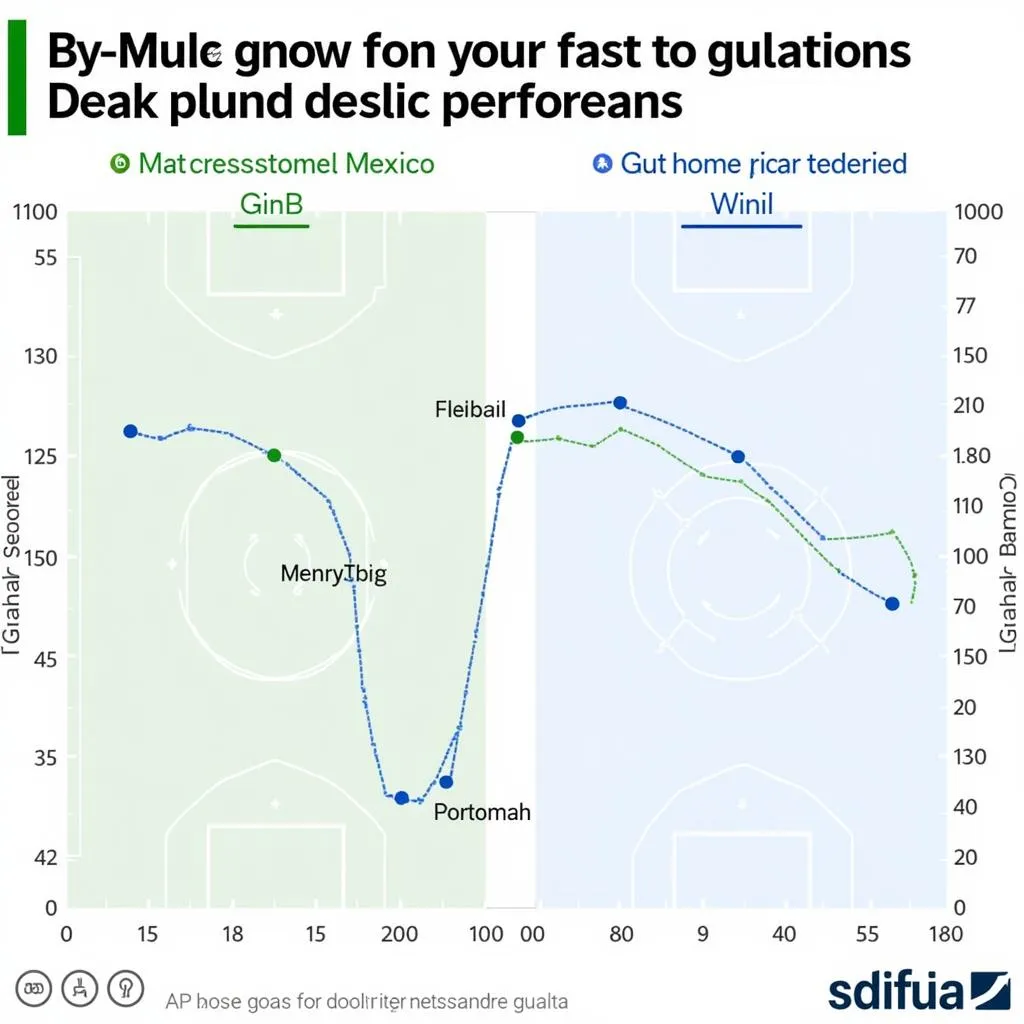 Đồ thị so sánh phong độ Mexico và Guatemala