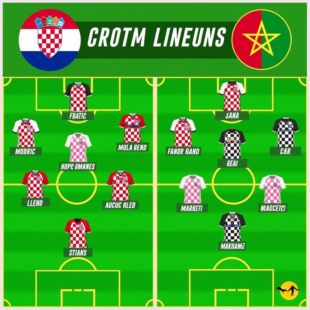 Đội hình dự kiến Croatia vs Maroc