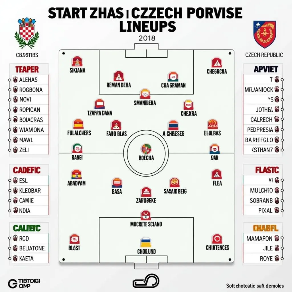 Đội hình ra sân Croatia vs Séc