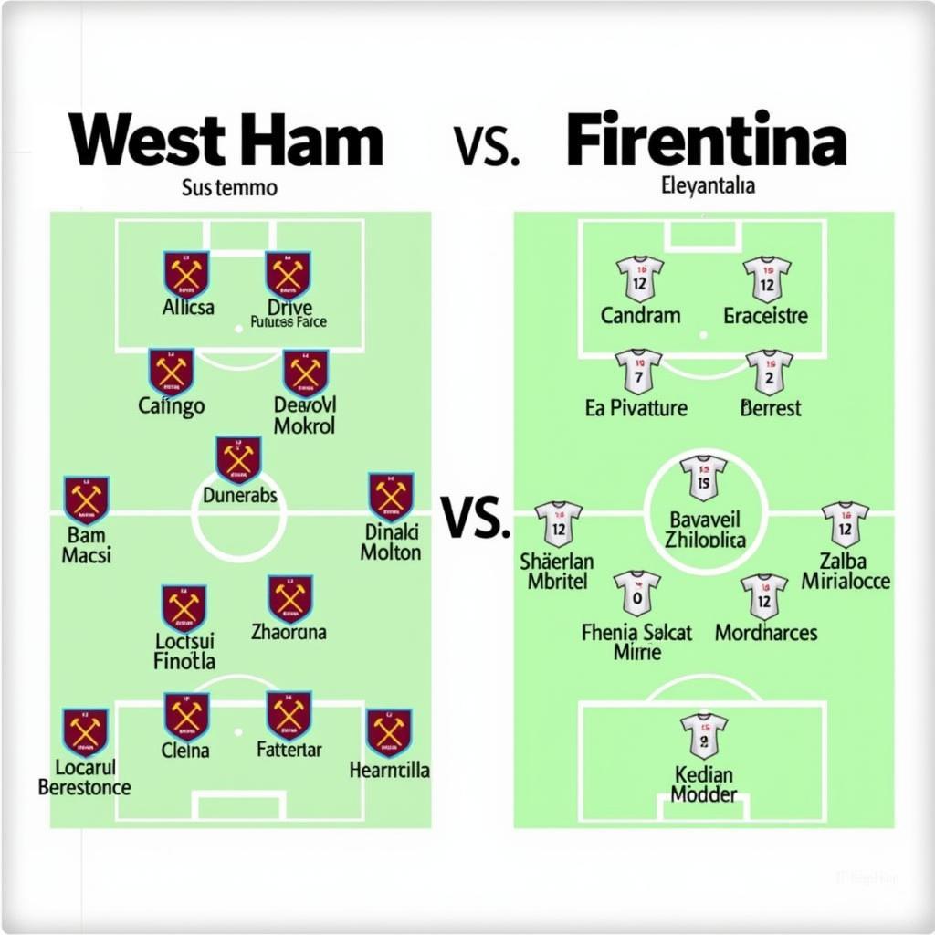 West Ham vs Fiorentina line-ups