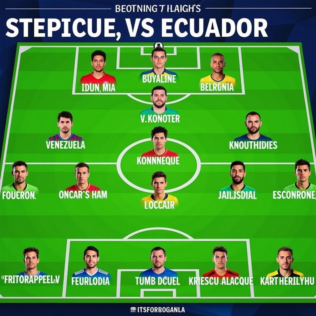 Đội hình ra sân Venezuela vs Ecuador