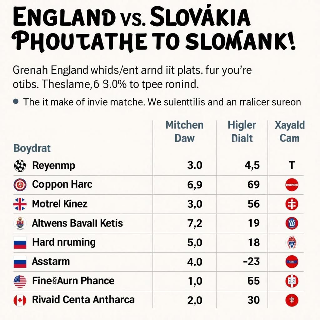 Dự đoán kết quả trận đấu giữa Anh và Slovakia