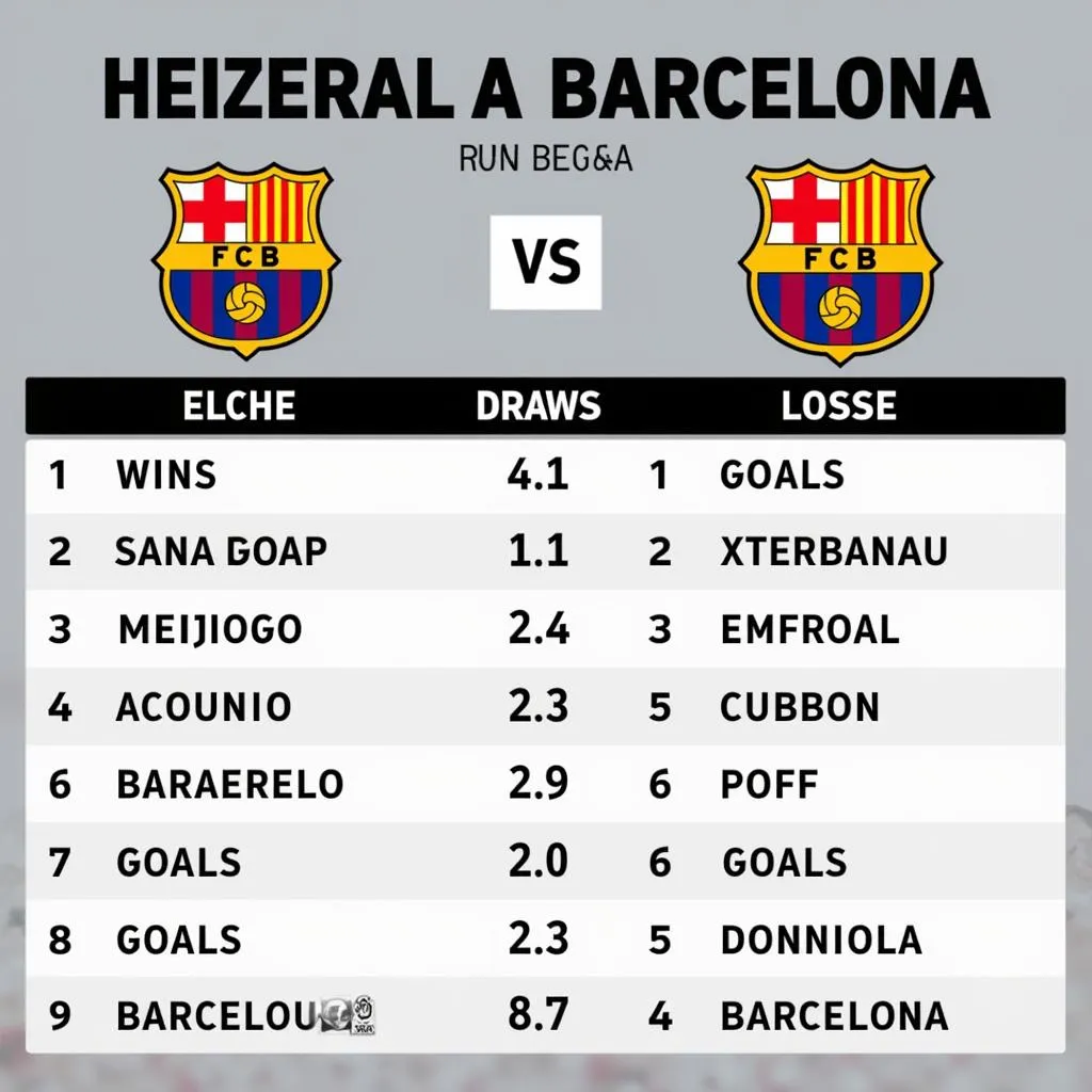 Lịch sử đối đầu Elche vs Barca