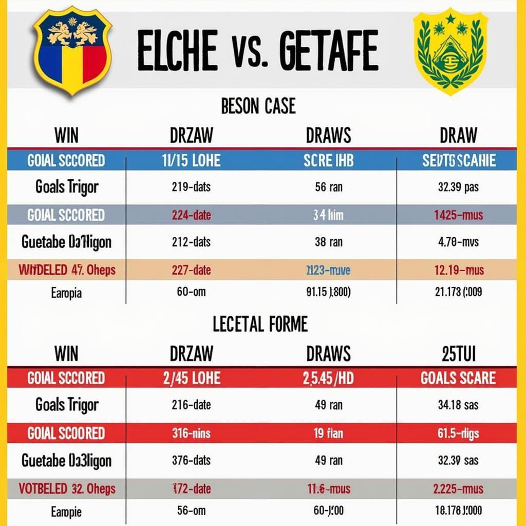 Elche vs Getafe: Biểu đồ phong độ