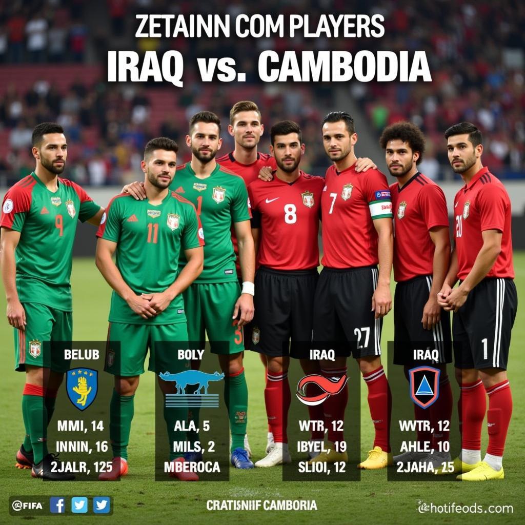 So sánh lực lượng Iraq vs Campuchia