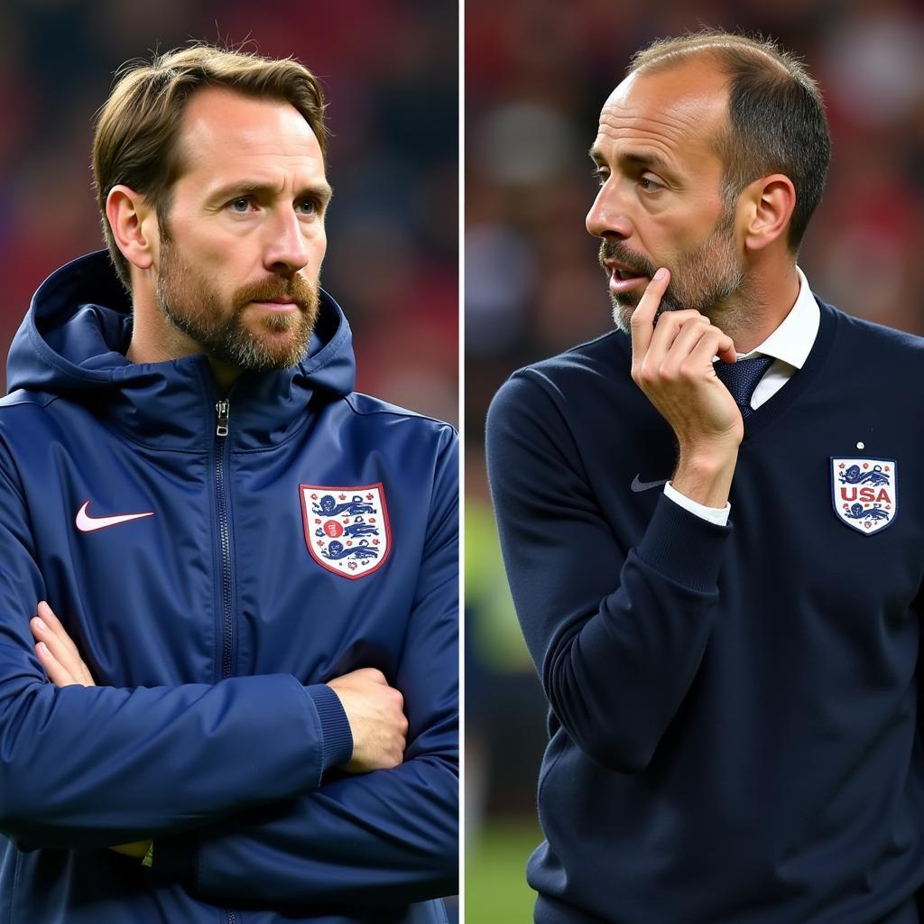 HLV Gareth Southgate và Gregg Berhalter