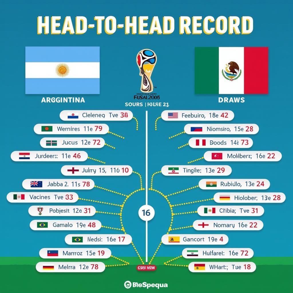 Lịch sử đối đầu Argentina vs Mexico