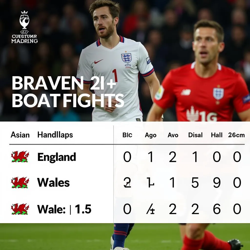 Soi kèo Châu Á Anh vs Xứ Wales