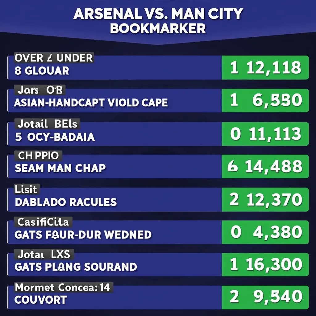 Kèo cược Arsenal vs Man City