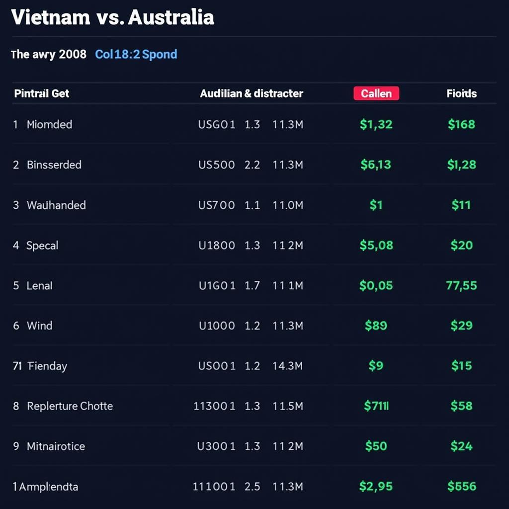 Kèo nhà cái trận đấu Việt Nam - Australia