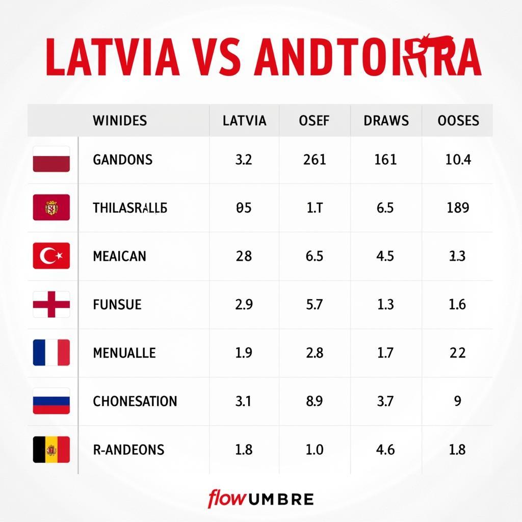 Phong độ gần đây Latvia vs Andorra