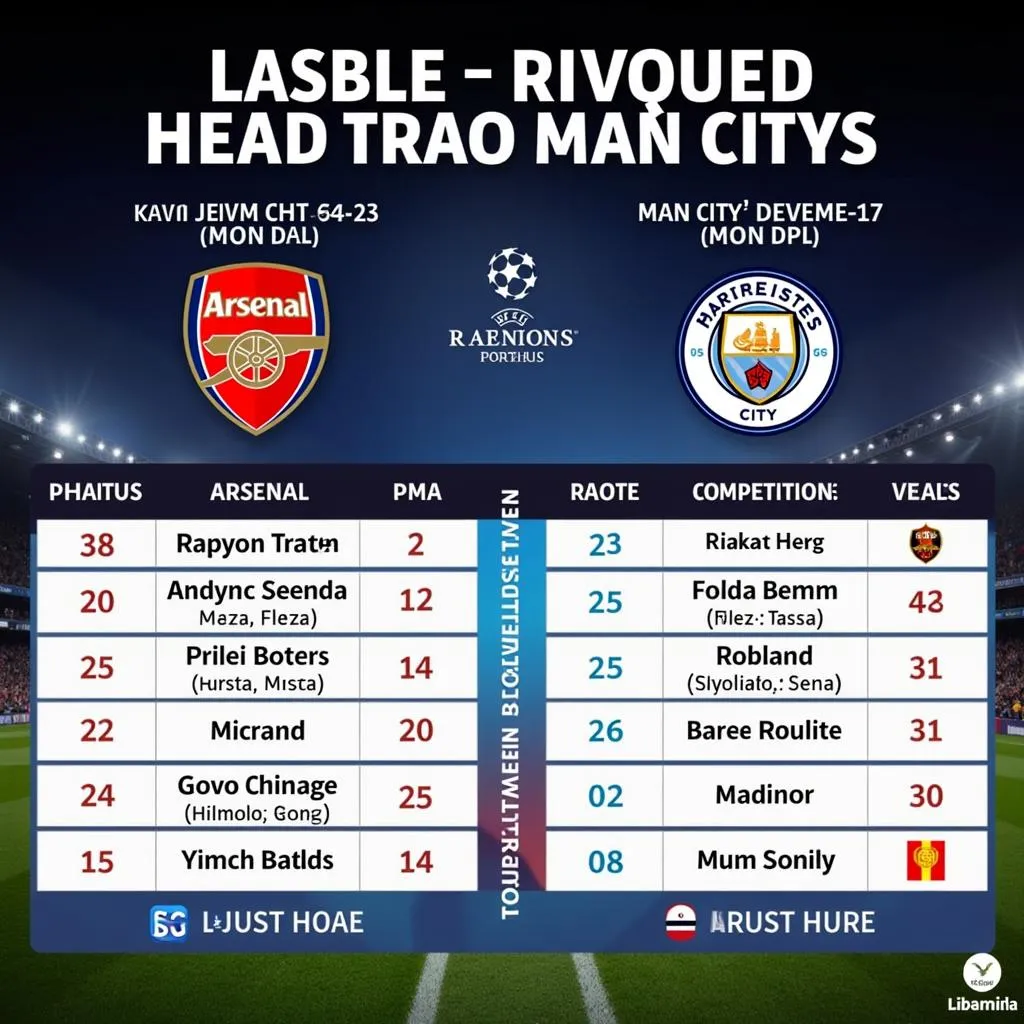 Lịch sử đối đầu Arsenal vs Man City