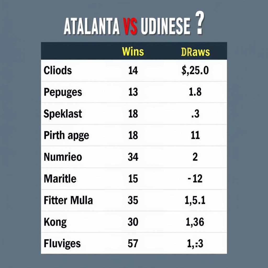 Lịch sử đối đầu giữa Atalanta và Udinese