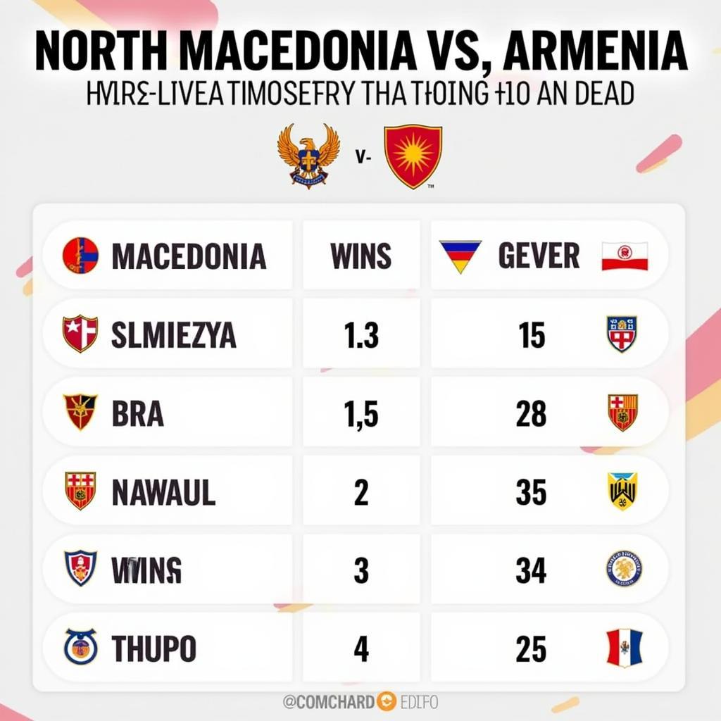 Lịch sử đối đầu Bắc Macedonia vs Armenia