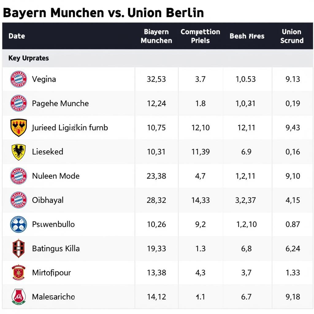 Lịch sử đối đầu Bayern Munich vs Union Berlin