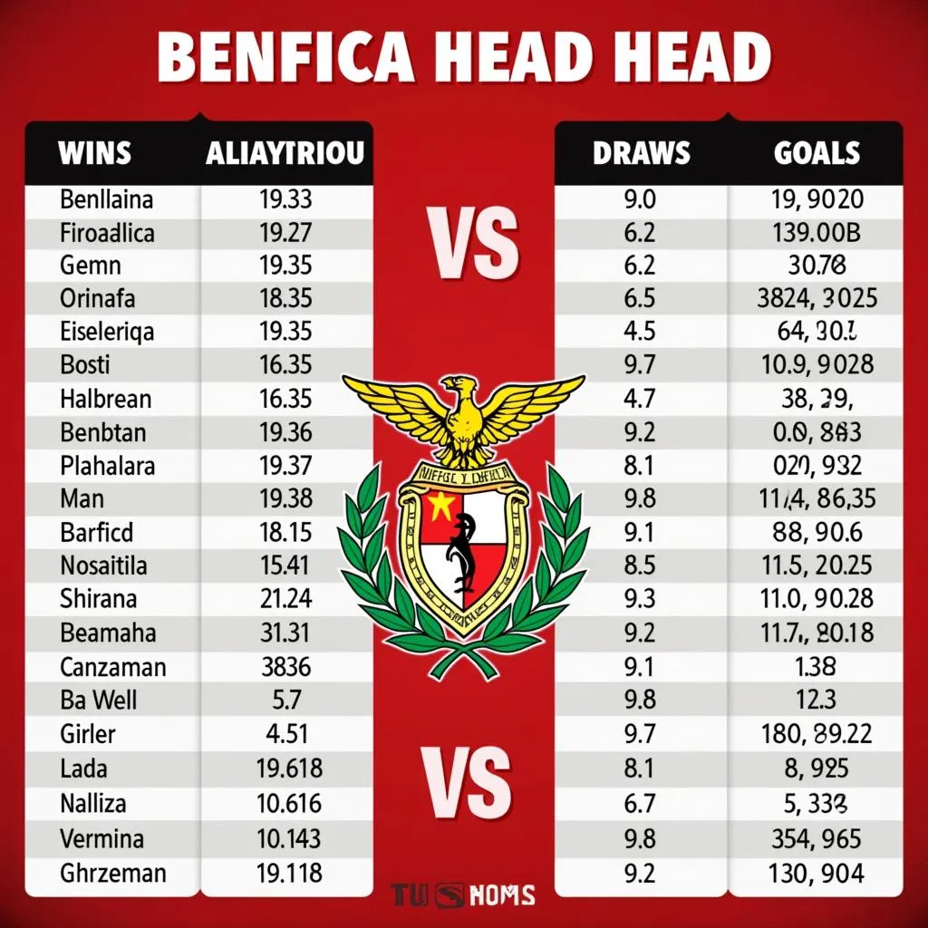 Lịch sử đối đầu Benfica với các đối thủ