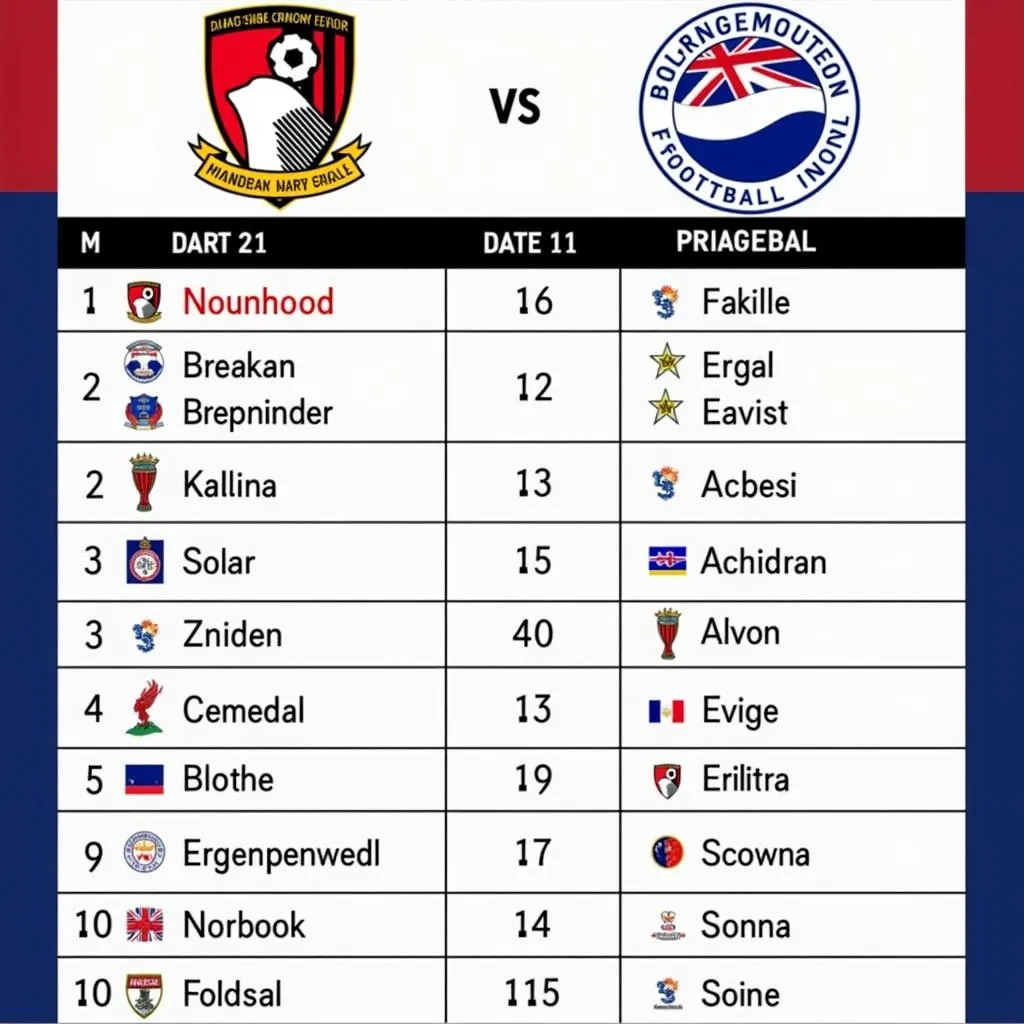 Lịch sử đối đầu Bournemouth vs Brighton