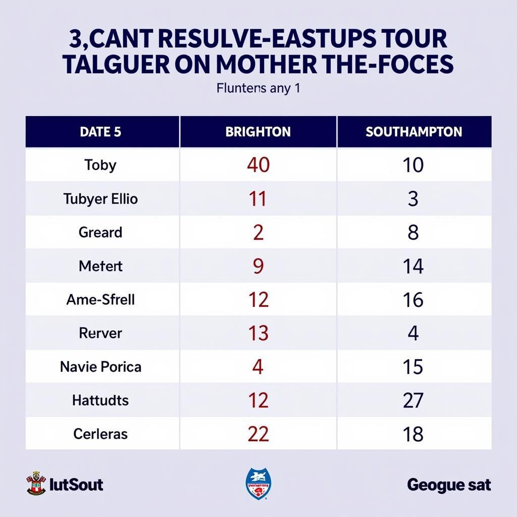 Lịch sử đối đầu Brighton vs Southampton