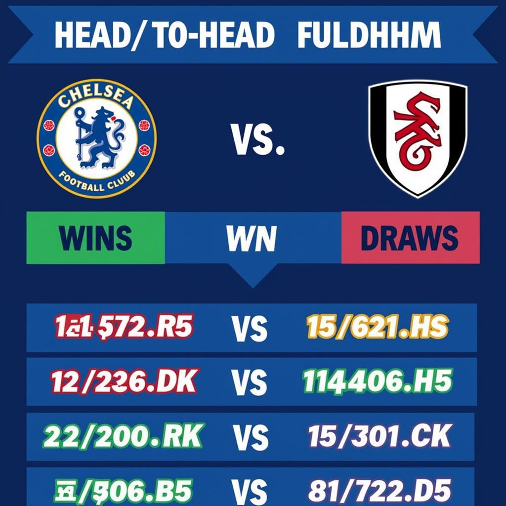 Lịch sử đối đầu Chelsea Fulham