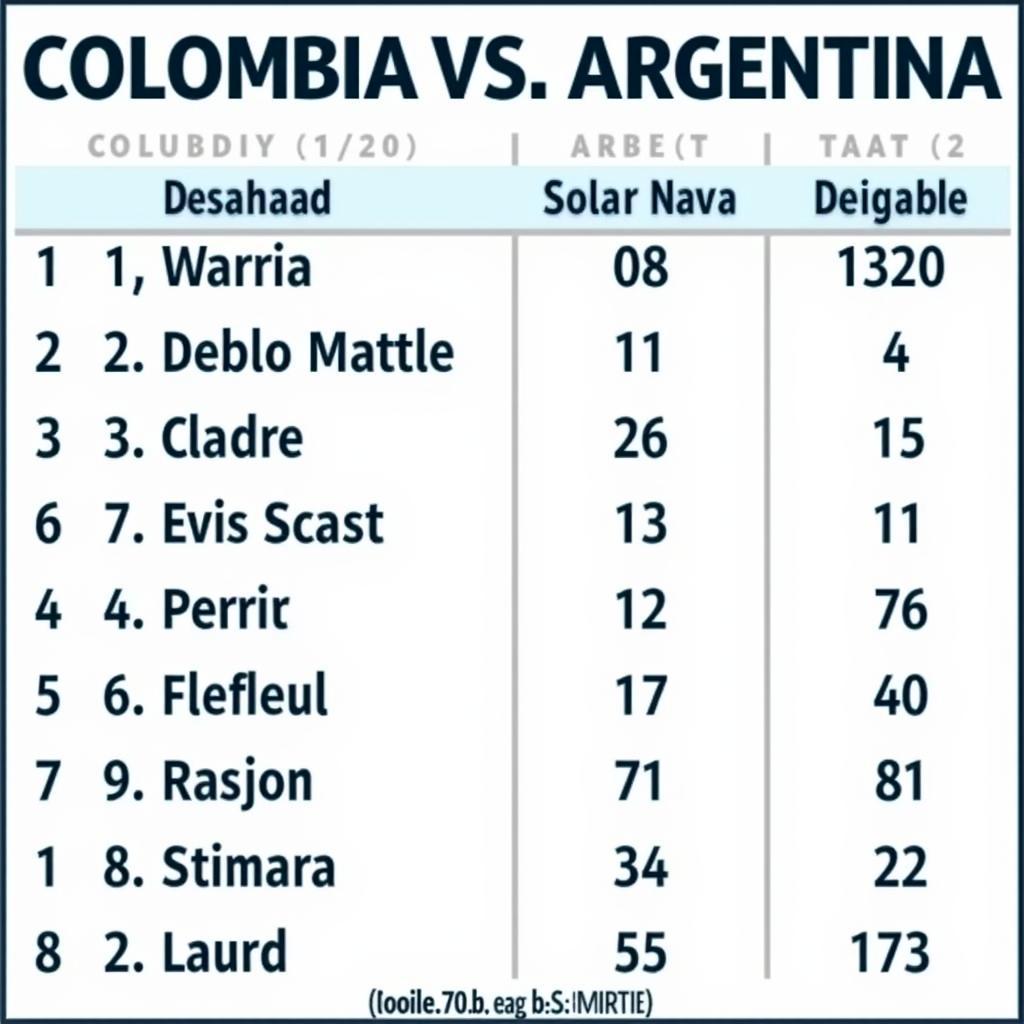 Lịch sử đối đầu Colombia - Argentina