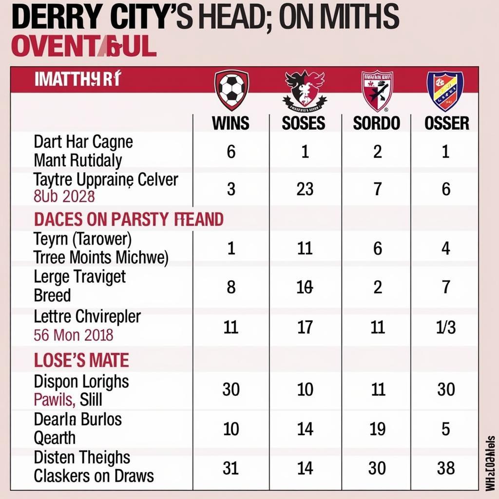 Lịch sử đối đầu Derry City