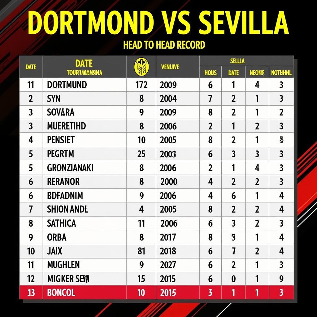 Lịch sử đối đầu Dortmund vs Sevilla