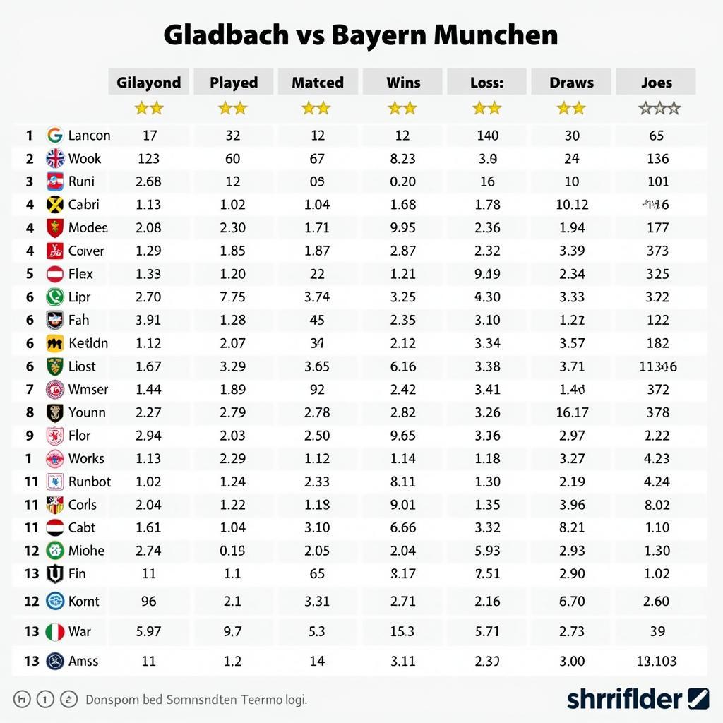 Lịch Sử Đối Đầu Gladbach vs Bayern