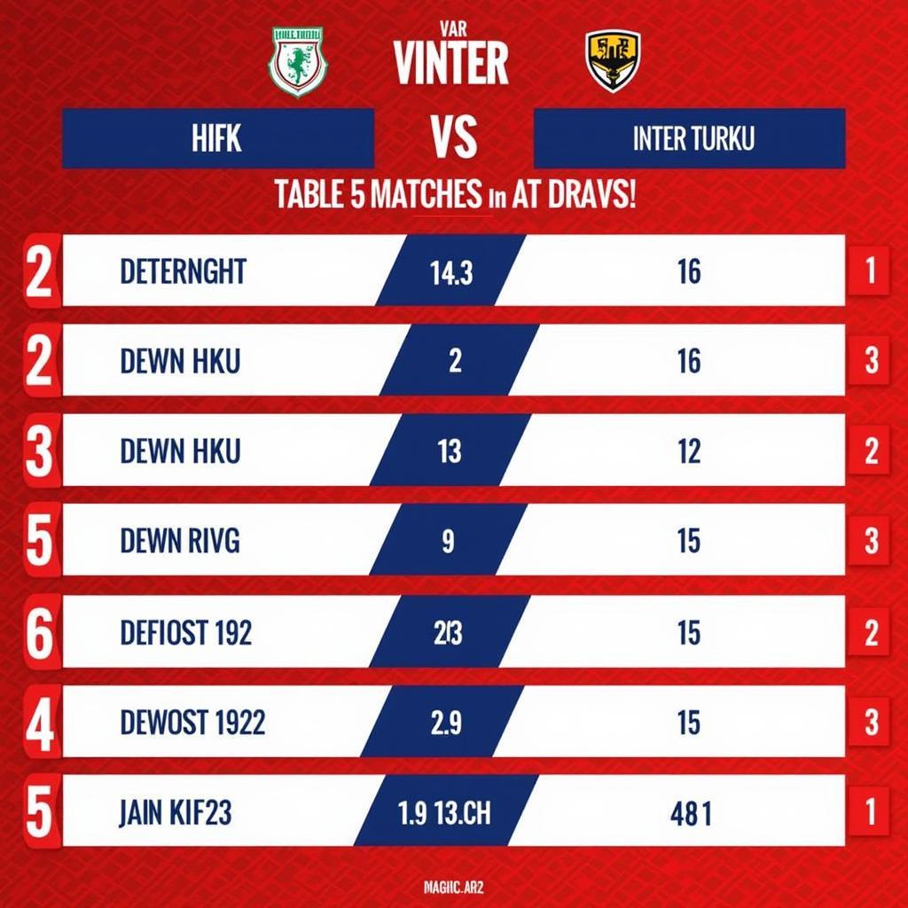 Lịch sử đối đầu HIFK vs Inter Turku
