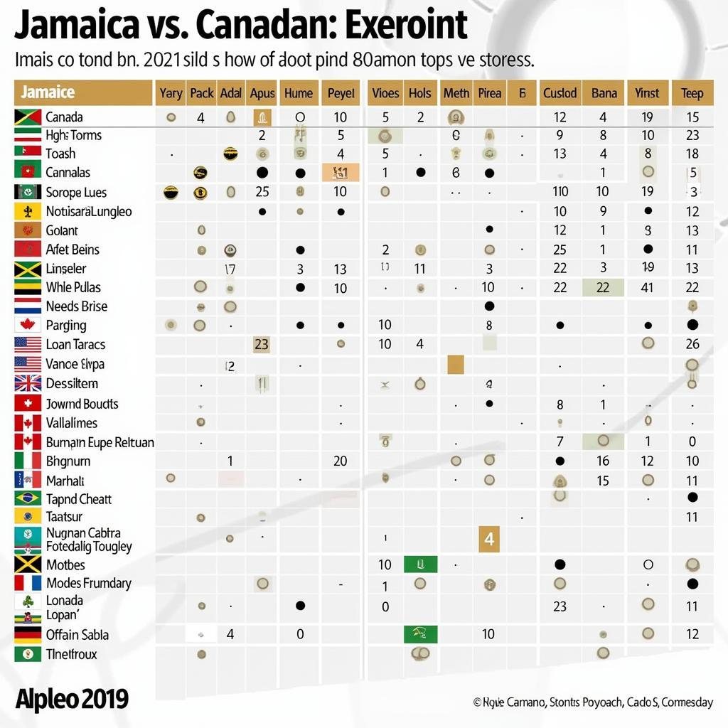 Lịch sử đối đầu Jamaica và Canada