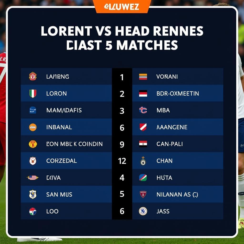 Lịch sử đối đầu Lorient vs Rennes