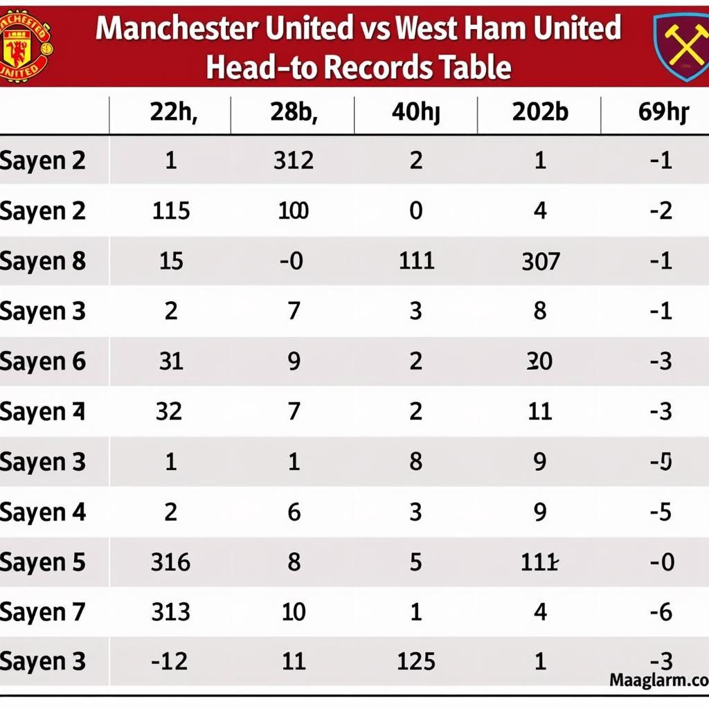 Lịch sử đối đầu MU vs West Ham