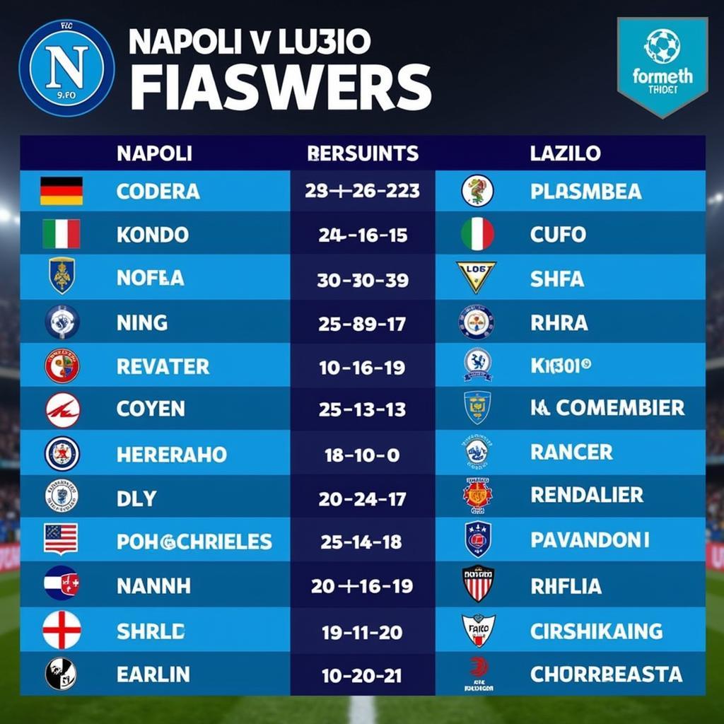 Lịch sử đối đầu Napoli vs Lazio