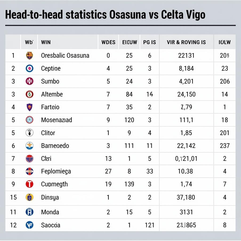 Head-to-head Osasuna vs Celta Vigo