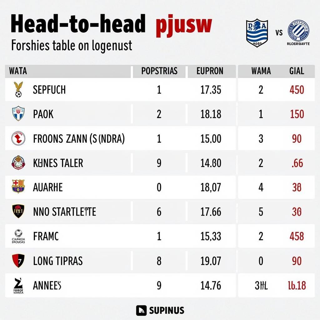 PAOK Head-to-Head Record