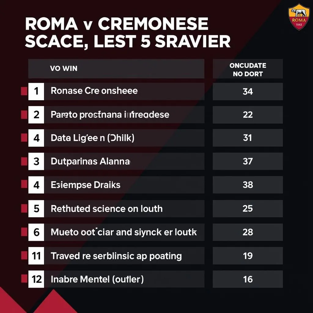 Lịch sử đối đầu Roma vs Cremonese