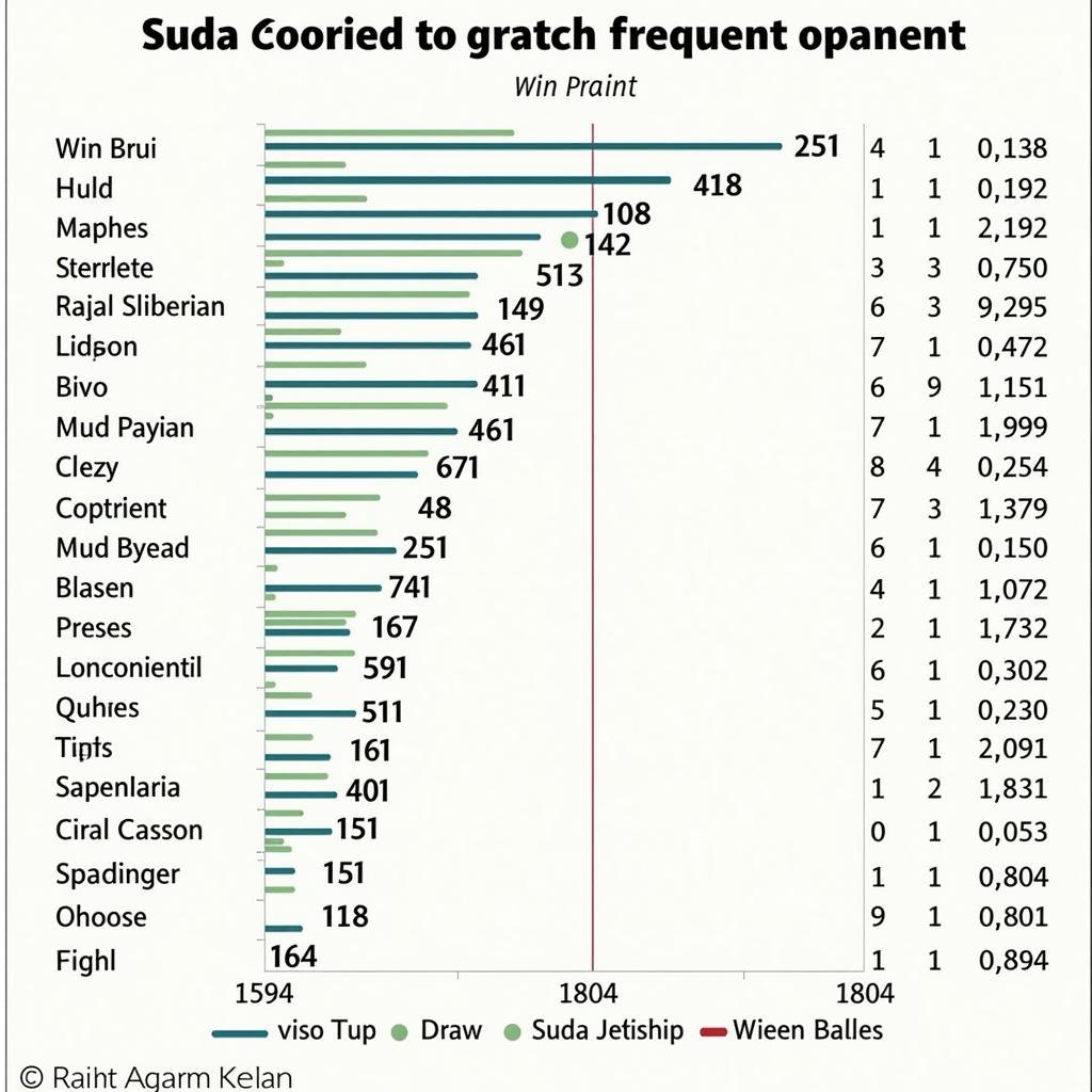 Lịch sử đối đầu Sudan vs các đội khác