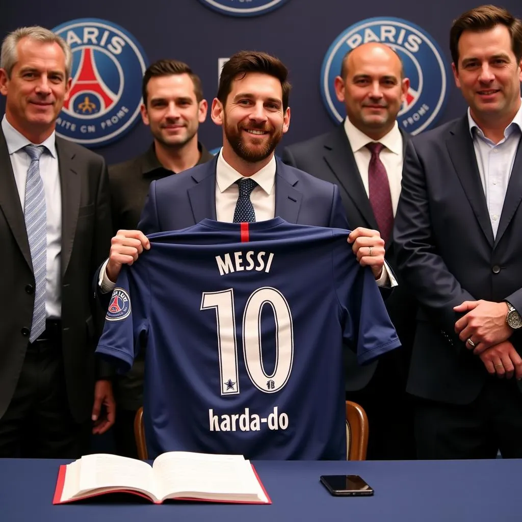 Lionel Messi ký hợp đồng với PSG