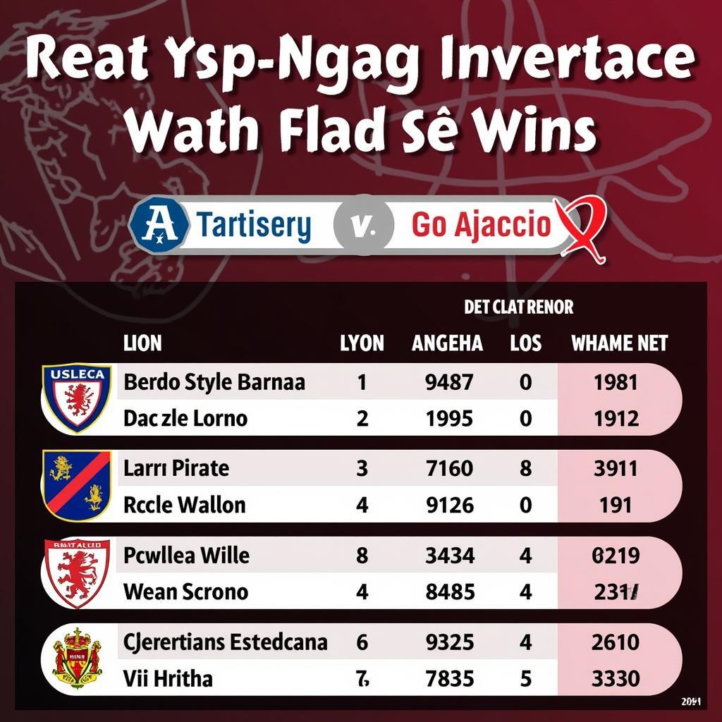 Lyon vs Ajaccio: Lịch sử đối đầu