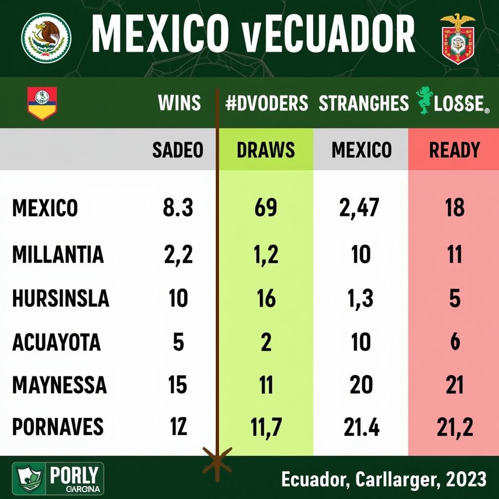 Mexico vs Ecuador: Phong độ gần đây